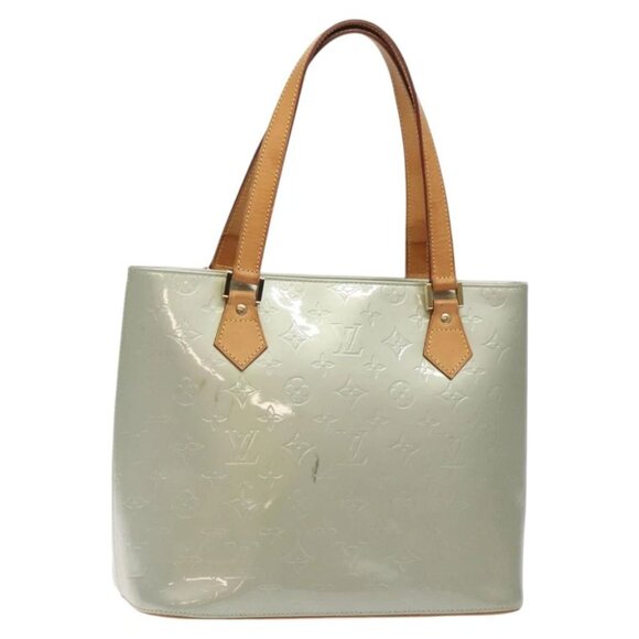 LOUIS VUITTON Monogram Vernis Houston Hand Bag Gris - Picture 1 of 14